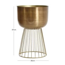 Iris Large Planter Stand, Gold - 30x47 Cm 5 Iris Large Planter Stand, Gold - 30x47 Cm -decoration 5110900403957 3 2