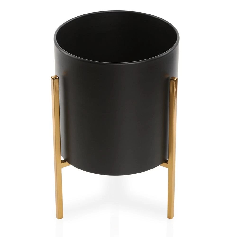 Metal Flower Pot, Copper & Black - Small 2 Metal Flower Pot, Copper & Black - Small - Image 2