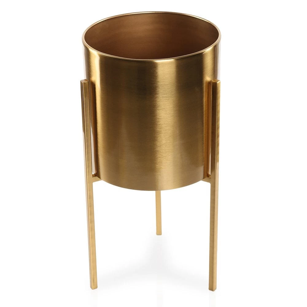 Metal Flower Pot, Copper - Large 2 Metal Flower Pot, Copper - Large - Image 2