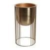 Contemporary Metal Planter, Gold - Large