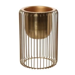 Metal Planter Set, Gold, Medium, 2 Pieces