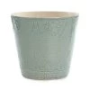 Texture Ceramic Terracotta Pot (Grey/Blue, 24 Cms)