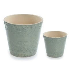 Texture Ceramic Terracotta Pot (Grey/Blue, 24 Cms) -decoration 5110900501134 3 1