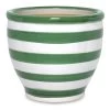 Stripe Ceramic Planter, Green – 23x245 Cm