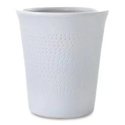 Textured Ceramic Planter, Blue – 36x34 Cm