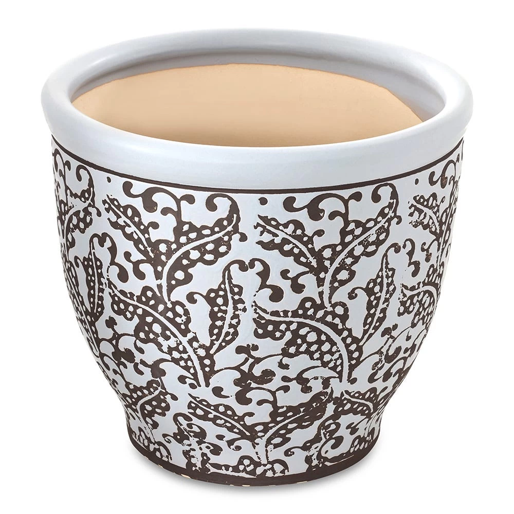 Oriental Ceramic Planter, Blue – 25x29 Cm 2 Oriental Ceramic Planter, Blue – 25x29 Cm - Image 2