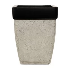 Classic Outdoor Planter, Grey & Black - 32x39 Cm