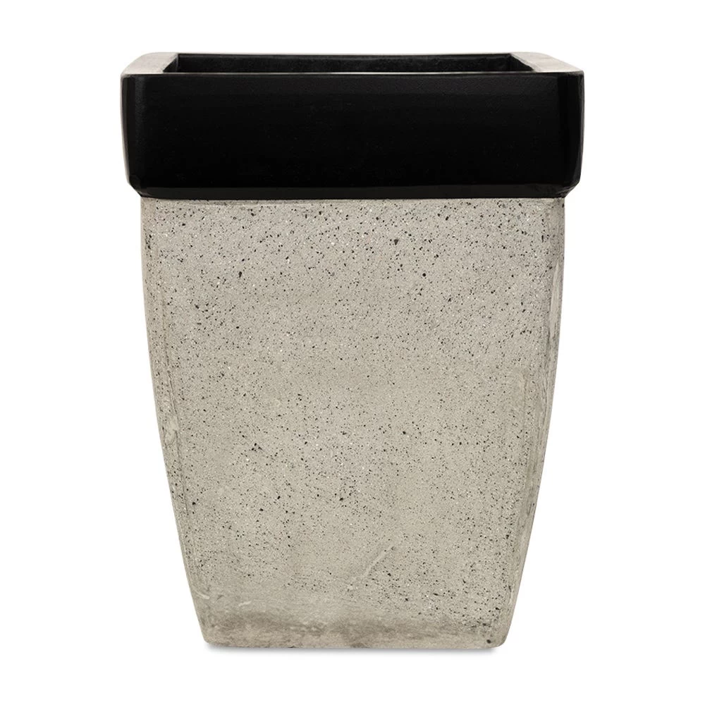 Classic Outdoor Planter, Grey & Black - 32x39 Cm 1 Classic Outdoor Planter, Grey & Black - 32x39 Cm