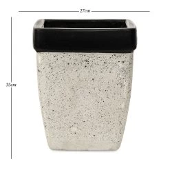 Classic Outdoor Planter, Grey & Black - 27x35 Cm -decoration 5110900503084 3