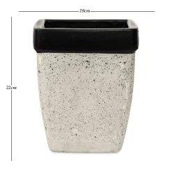 Classic Outdoor Planter, Grey & Black - 18x22 Cm -decoration 5110900503091 3