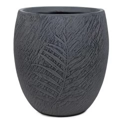 Round Palm Planter, Grey - 31.5 Cm