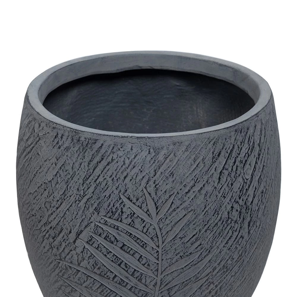 Round Palm Planter, Grey - 31.5 Cm 2 Round Palm Planter, Grey - 31.5 Cm - Image 2