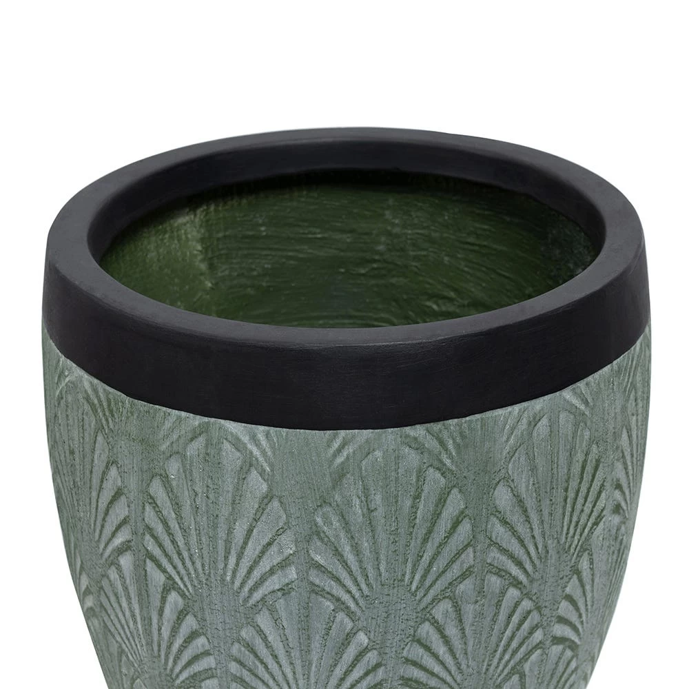 Round Flora Planter, Green - 44 Cm 2 Round Flora Planter, Green - 44 Cm - Image 2