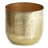 Small Aluminium Planter Set, Gold - 19x17.5 Cm