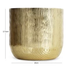 Small Aluminium Planter Set, Gold - 19x17.5 Cm -decoration 5110900503299 3 2
