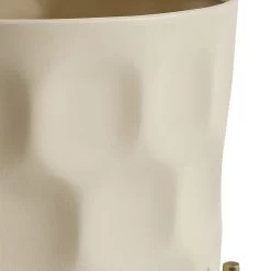 Large White Metal Planter Set With Stand, Beige & Gold - 32x39 Cm 6 Large White Metal Planter Set With Stand, Beige & Gold - 32x39 Cm -decoration 5110900503305 3 2