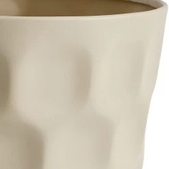 Small White Metal Planter Set With Stand, Beige & Gold - 26x30 Cm -decoration 5110900503312 3 2