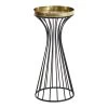 Small Metal Pot Stand, Gold With Black - 20.5x45 Cm