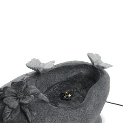 Butterfly Fountain With Light - 24 Cms