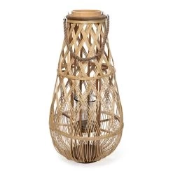 Tall Bamboo Lantern, Natural - 75 Cm