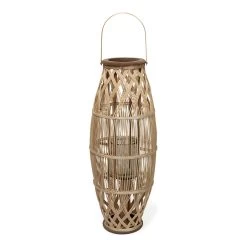 Tall Bamboo Lantern, Natural - 85 Cm
