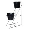 2-Tier Wall Planter With Stand, Black – 40x59 Cm