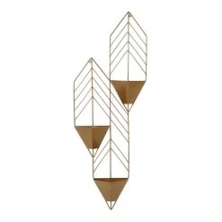 3-Tier Wall Planter Stand, Gold – 41x113 Cm