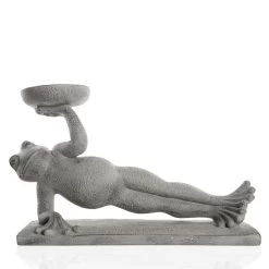 Yogi Frog With Pot Garden Statue - Natural